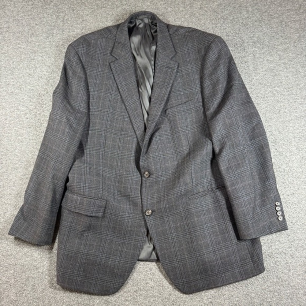 Lauren Ralph Lauren‎ Jacket Mens 48L Blazer 100% Wool Plaid
